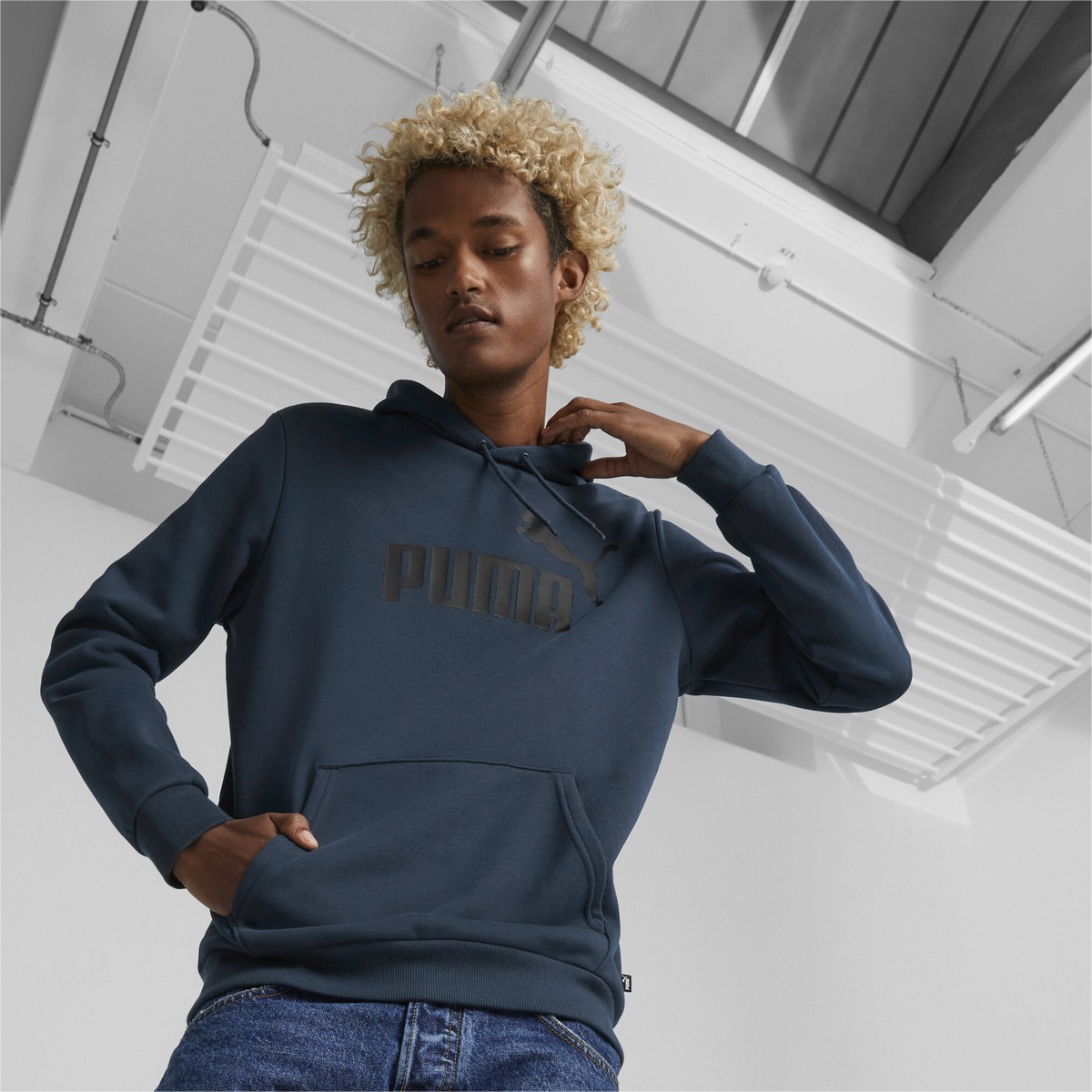 puma essentials big logo hoodie