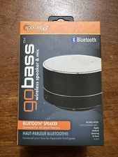 PowerUp GoBass Wireless Bluetooth Speaker and Mic Black NEW