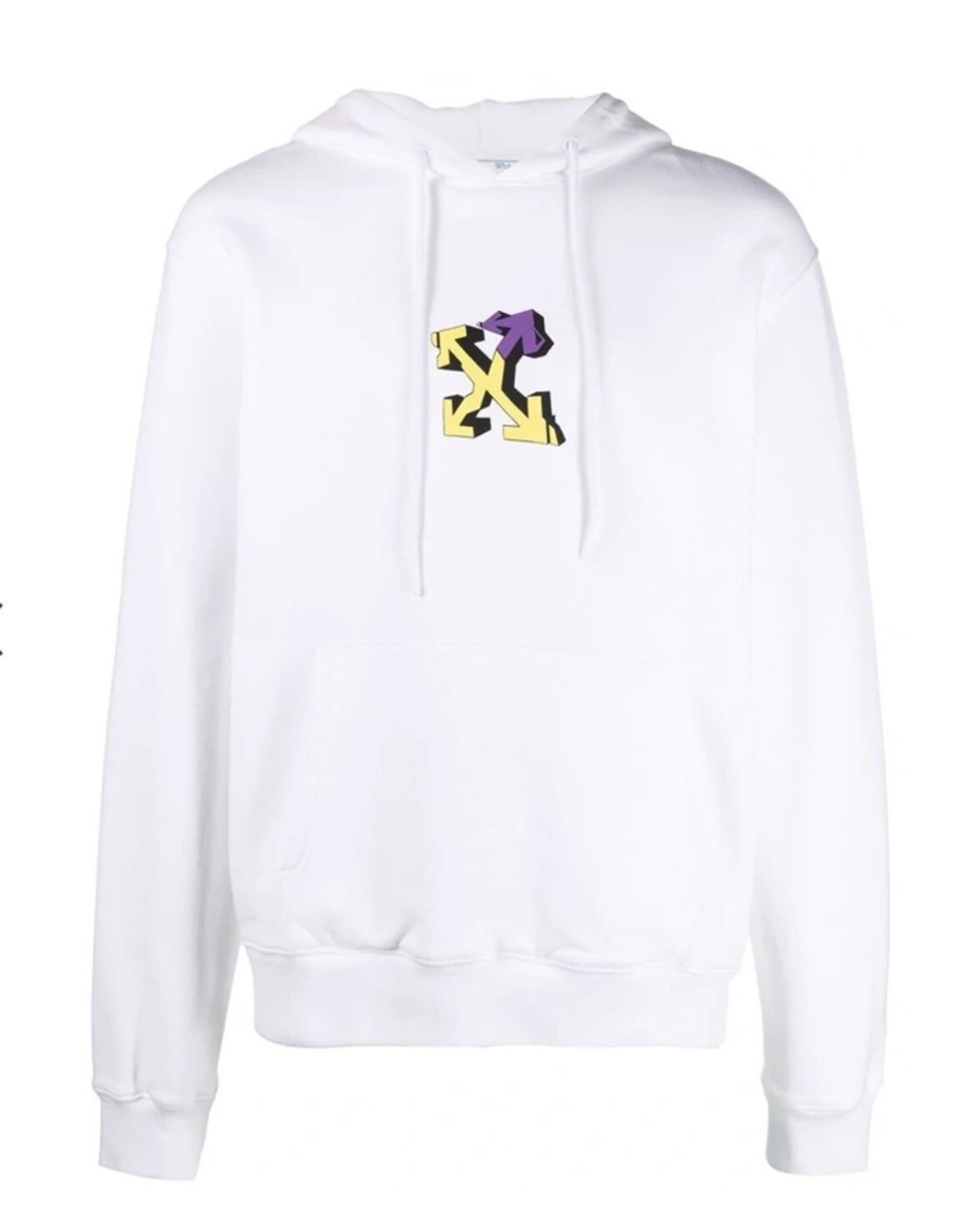 Off-White Virgil Abloh Wizard Graffiti Hoodie Sz Medium
