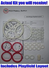 1986 Gottlieb/Premier Gold Wings Pinball Machine Rubber Ring Kit