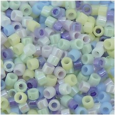 Soft Pastel Collection Mix, Miyuki Delica Seed Beads, Size 11/0, 7 Gram Tube