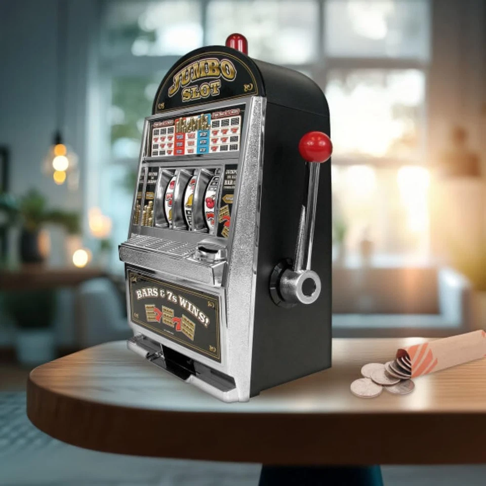 Slot Machine - Las Vegas Game with Casino Sounds, Flashing Lights, and Chrome Tr - Image 4 of 4