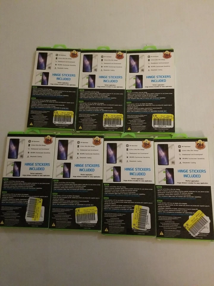 LOT OF 7) Cellet FULL COVERAGE ULTRA THIN TEMPERED GLASS SCREEN PROTECTOR - Image 3 of 3