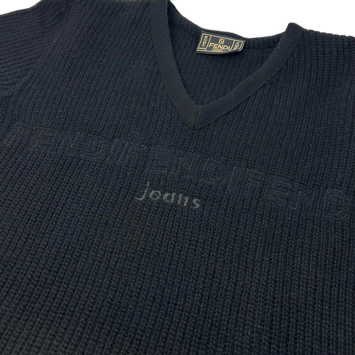FENDI ベルベット 長袖 トップス 44 FENDI - フェンディ FENDI ズッカ ニット 衣料品 トップス