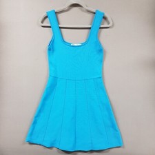 Zara Fit and Flare Bandage Dress Womens Medium Blue Sleeveless Stretch