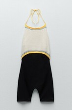 Zara Knit Neck Tie Romper