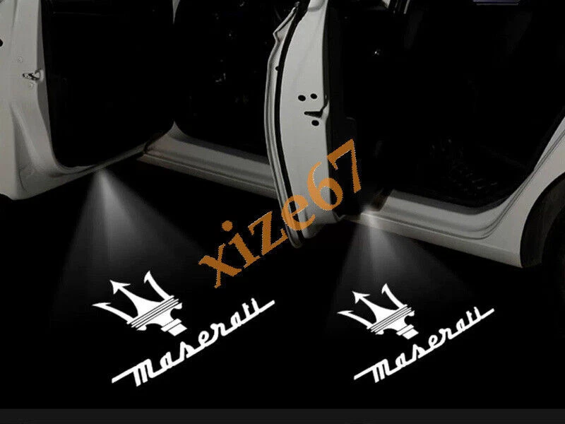 2pc No fading LED Car Door Shadow Projector light For Maserati GranTurismo 12-19 - Image 3 of 4