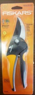 FISKARS SOFTGRIP 5/8'' BYPASS PRUNING SHEERS ORANGE/BLACK **NEW IN PACKAGE** 