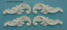 Decorative ornate scrolls x 4 applique onlay resin furniture moulding O27A