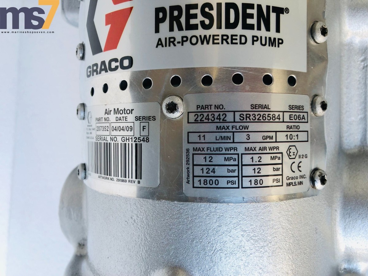BBB2808★ Graco 207-352 Air-Powered Pump 224346 10:1 Ratio – BME