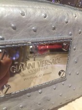 $5005 Gianni Versace 100%authentic Couture Leather Ostrich Couture Handbag Rare