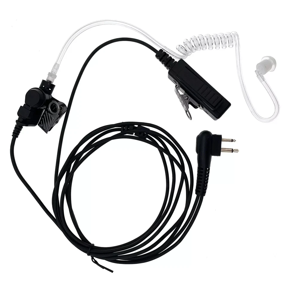 2 WIRE SURVEILLANCE MIC EARPIECE FOR MOTOROLA CP200 PR400 CLS HYT RADIO HEADSET - Image 2 of 3