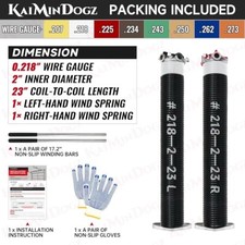 KaiMinDogz Pair of 2" Garage Door Torsion Springs Set with 0.218X2"X23"