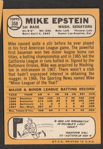 1968 Topps Baseball Cards Scegli una carta a scelta 295-660 EX X-MT 1/25 Set Break - Foto 117 di 490