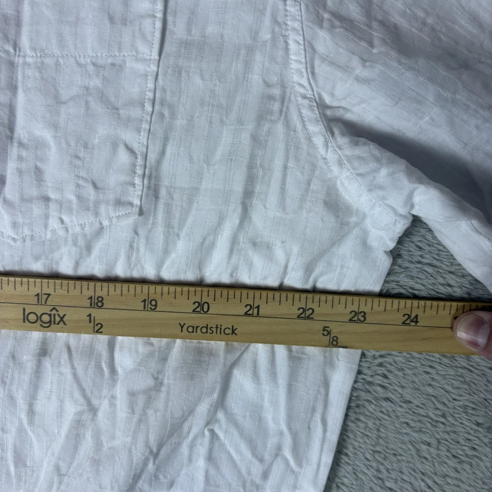 Camisa grande de carbono 2 cobalto para hombre manga larga con botones blanca lisa Foto 4 de 4