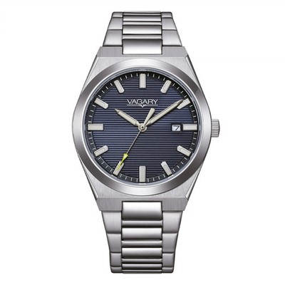 Herrenuhr Vagary by Citizen IB9-719-75 Timeless Quarz blaues Zifferblatt Datum