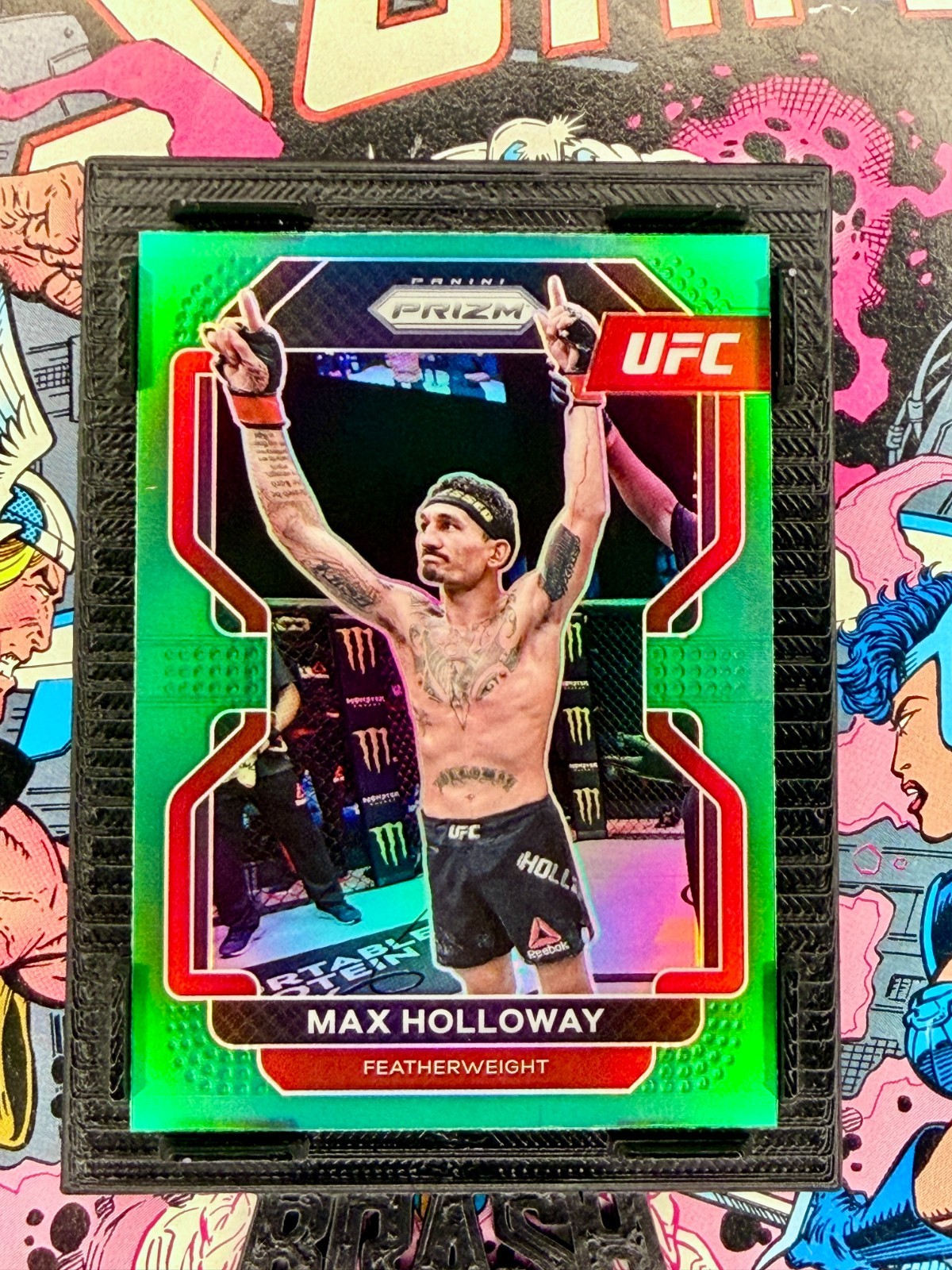 2022 Panini Prizm UFC - Max Holloway Green Prizm #188