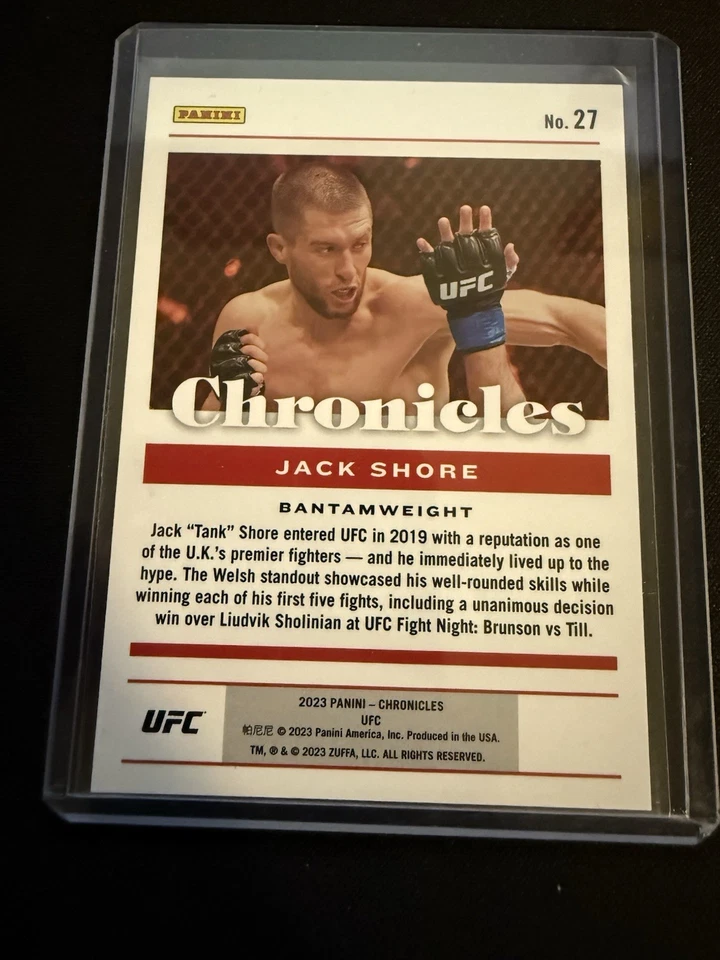 2023 Panini Chronicles UFC - Jack Shore #27 Bronze /299 - Image 2 of 3