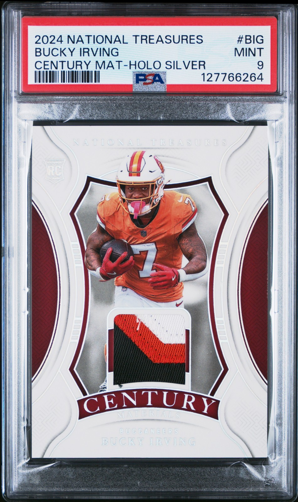 Bucky Irving Panini National Treasures Century Materials #BIG Holo Silver