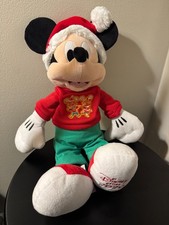 DISNEY STORE 2020 Mickey Mouse Holiday Cheer Christmas Plush Doll