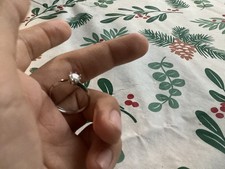 silver ring mossinite 150 white GRA brand brand new