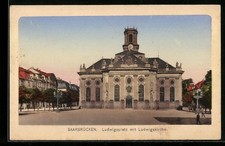 Ansichtskarte Saarbrücken, Ludwigsplatz mit Ludwigskirche 1918 