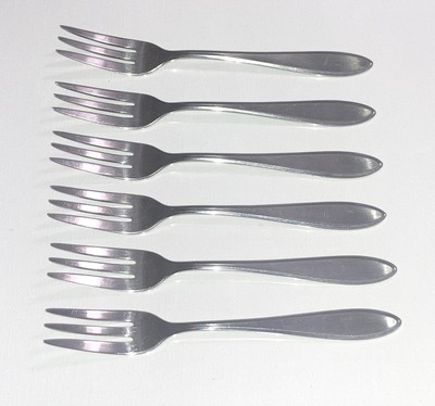 WMF Cromargan Stainless Steel Shadowpoint Pastry Forks - Set of 6 Germany