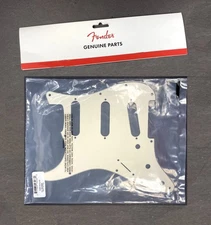 Genuine Fender Strat LEFT HANDED PARCHMENT PICKGUARD 11-Hole Stratocaster LH New