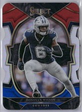 Donovan Wilson 2022 Panini Select Red/Blue Prizm Die-Cut #86 Dallas Cowboys