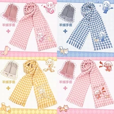 BOCCHI THE ROCK!Gotoh Hitori Yamada Ryo Pink Plaid Scarf Gloves Muffler Gift New
