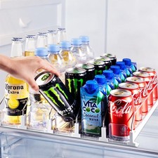 Drink Organizer for Fridge, Soda Can Dispenser for Refrigerator, 5 Row