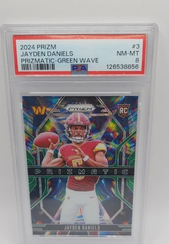 2024 Panini Prizm - Prizmatic Jayden Daniels #3 Green Wave Prizm (RC)