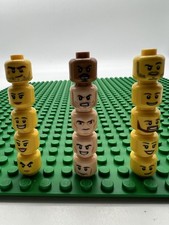 Lego Head Lot of 15 Mixed Themes Lego Minifigure Parts Lego Heads Used LOT 13
