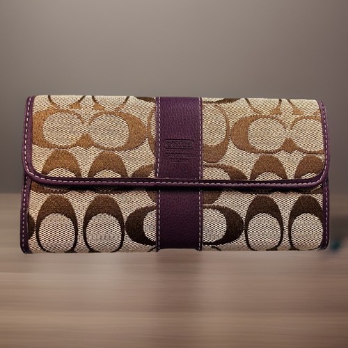 COACH SIGNATURE LEATHER CANVAS