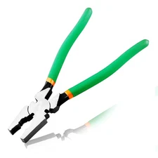 10 Inches Fencing Pliers With Wire Cutters Fence Tool Flat Nose Orange-green New