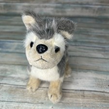 Bearington Collection Husky Dog TIMBER Wolf Plush Toy Animal Stuffed Realistic