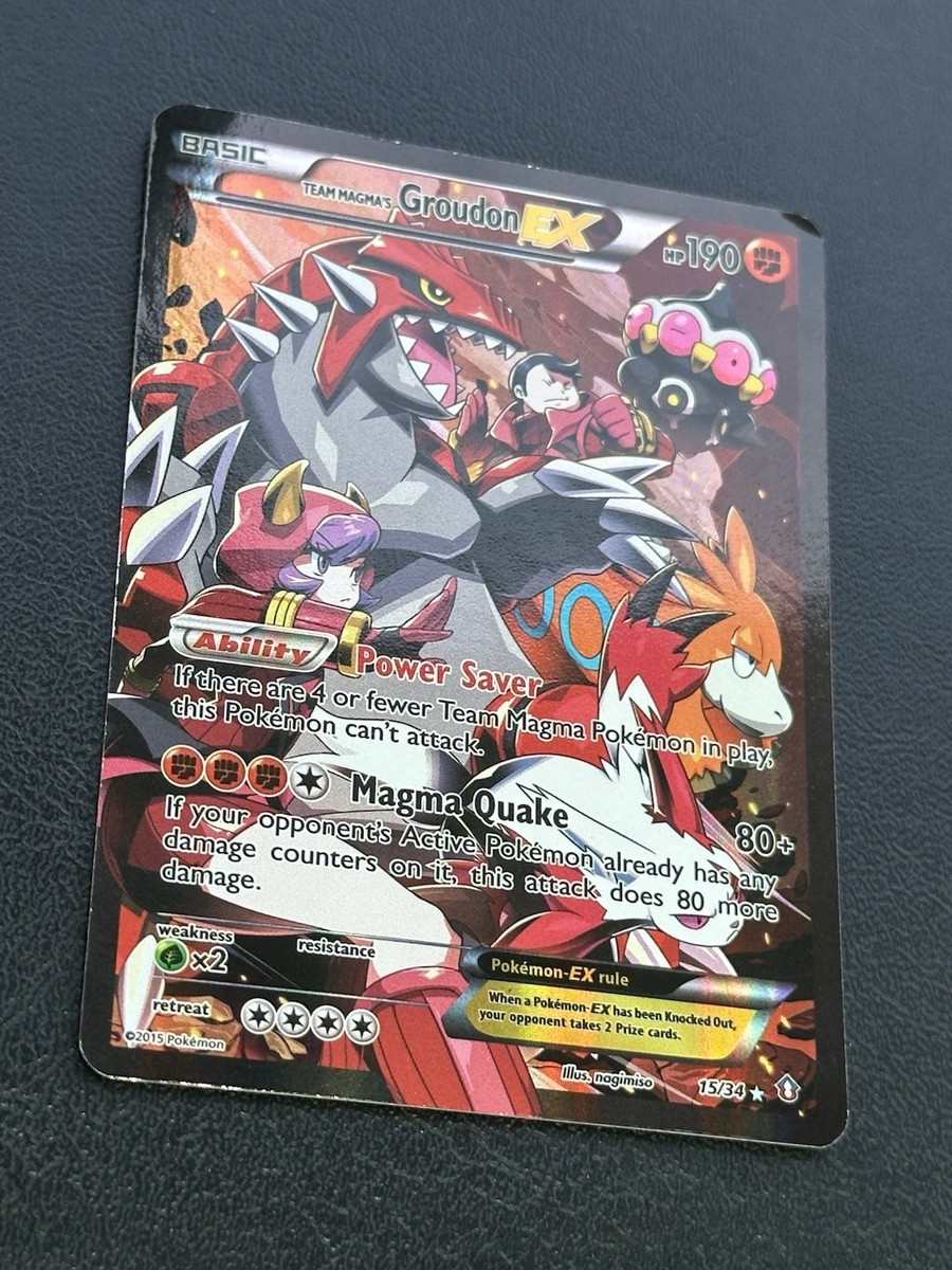 Team Magma's Groudon EX 15/34 XY Double Crisis 2015 Pokemon Card