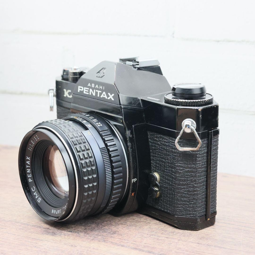 【完動品】PENTAX KM bk / SMC PENTAX 55mm F1.8 Pentax Km Bk / Smc 55Mm F1.8 Complete Product Vintage JPN