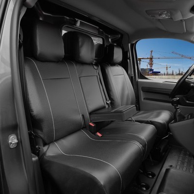 Sitzbezüge VIP PLUS  atmungsaktives Kunstleder geeignet für Citroen Jumpy/SpaceT