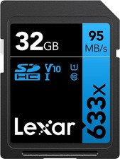 Lexar Professional 633x 32GB SDHC UHS-I Card, Up To 95MB/s Read, for...