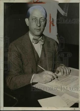 1934 Press Photo Dr Leo Wolman asst to Gen Hugh Johnson - nee78148