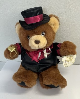 Teddy Precious Dan Dee Brown Teddy Bear Vintage With Tags  Valentines Gift Love