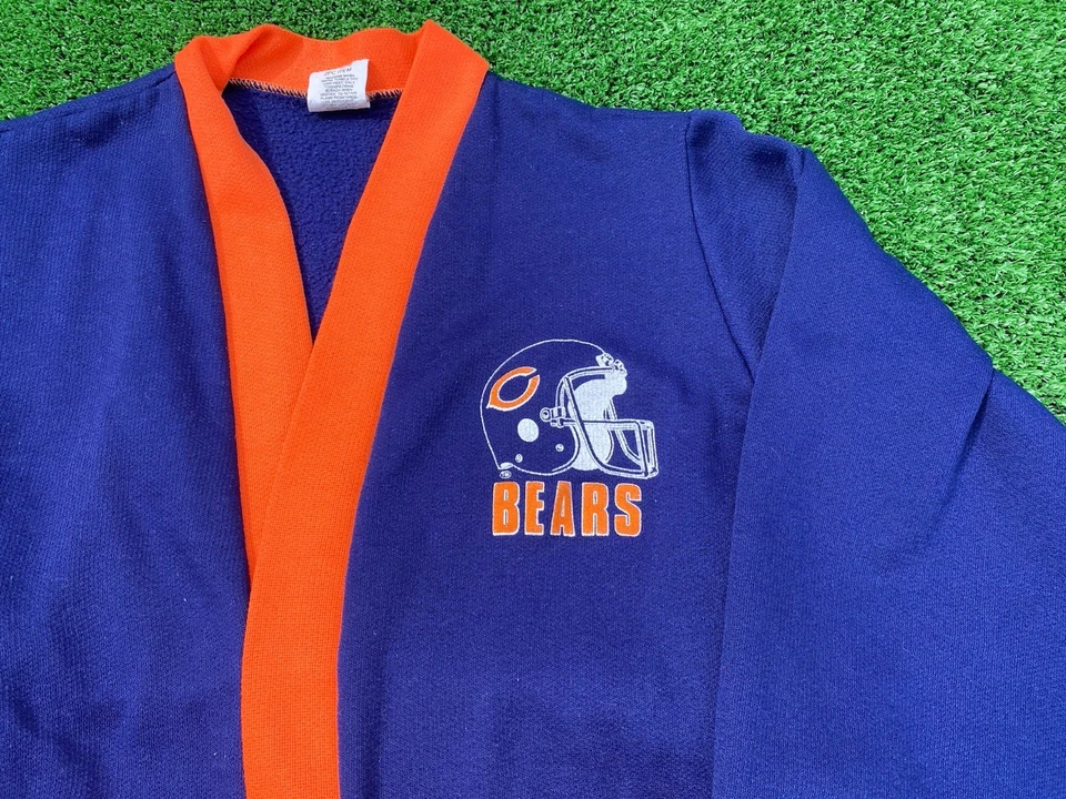 Bata de baño vintage Chicago Bears niños grande 12-14 años 70 80 NFL por Wormster de colección EE. UU. Foto 4 de 4