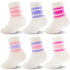 Toddler Grip Socks for Baby Girls Boys 0-5T, 1-3T 6pairs-girlssocks-pinkpurple