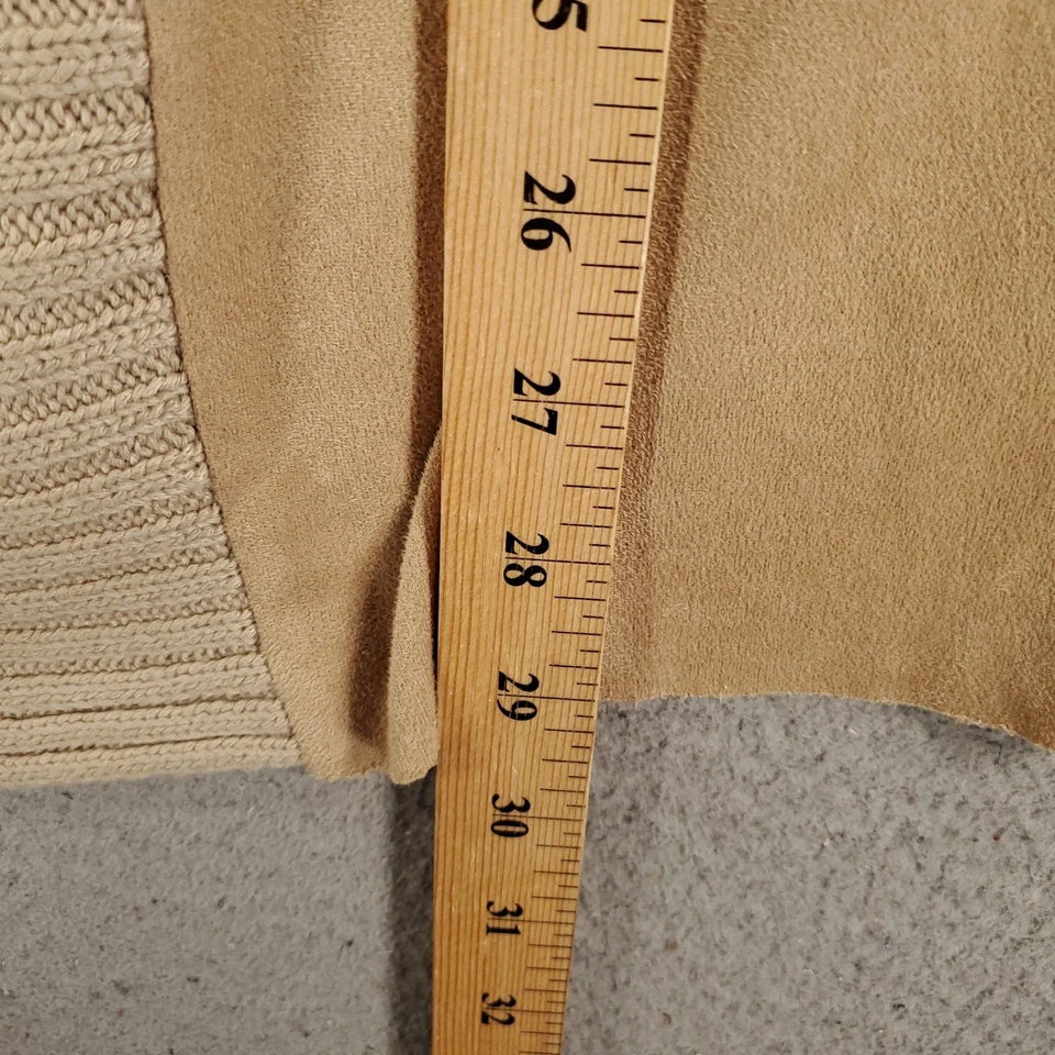 Kimono Chicos Talla Única Bronceado Imitación Gamuza Boho Borlas Flecos Recortes Tejidos Foto 3 de 4