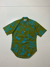 Vintage 1960s 70s Prince Kalakaua Hawaiian Floral Flower Tiki Camp Button Shirt