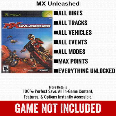 MX Unleashed 100% Unlocked All Items Xbox USB Save File