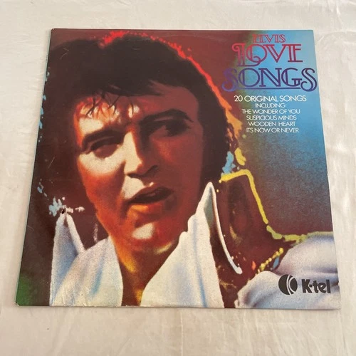 ORIGINAL VINTAGE RETRO Vinyl Record Music LP Elvis Presley Love Songs