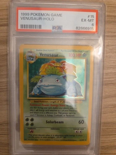 PSA 6 -1999 Venusaur 015/102 Base Set Holo