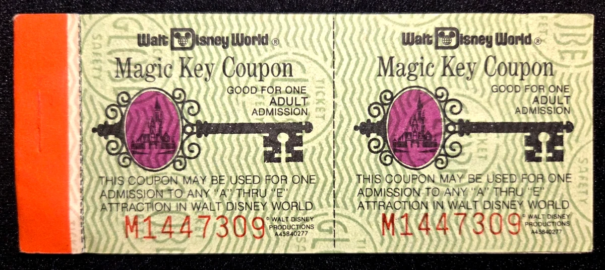 Disney Coupon Indiana Disney Theme Park Souvenirs (1968-Now) for